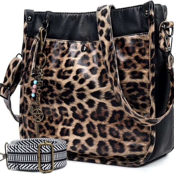Worldlyda Vegan Leather Crossbody Bag - Chic Style with Practical Functionality - Picture 1 of 6